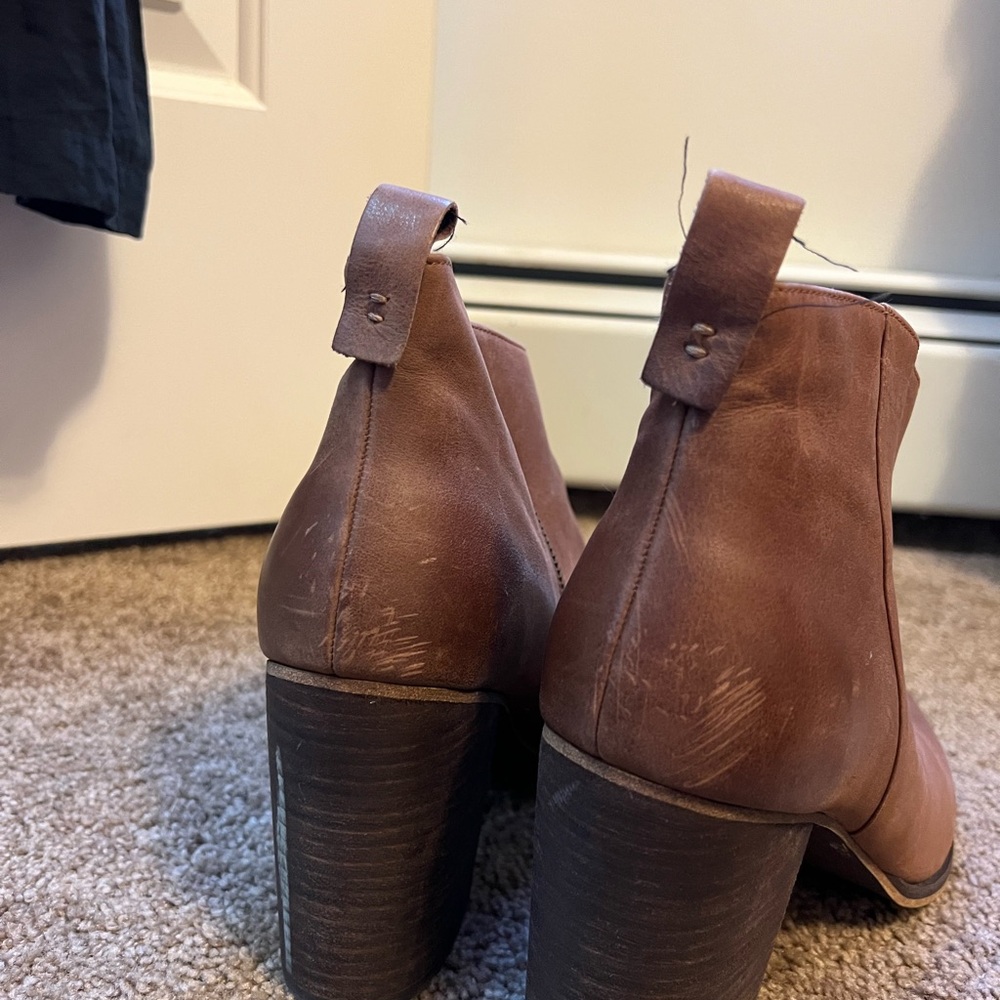 Brown Leather Ankle Boots